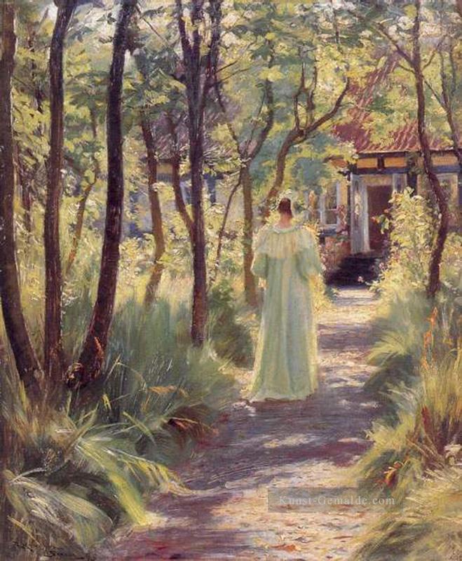 Marie en el jardin 1895 Peder Severin Kroyer Ölgemälde